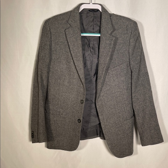 BANANA REPUBLIC MENS MODERN FIT 100% WOOL GRAY BLAZER JACKET 40S